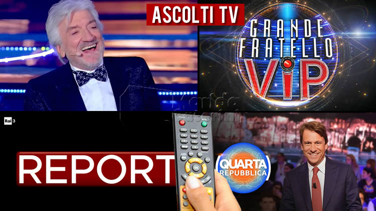 Ascolti TV lunedì 2 novembre 2020