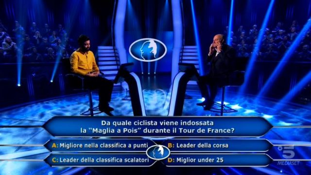 Chi vuol essere milionario 5 novembre 2020, diretta, quarta domanda Sandro Iannacone