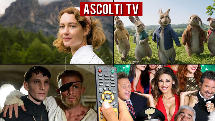 Ascolti TV domenica 3 gennaio 2021