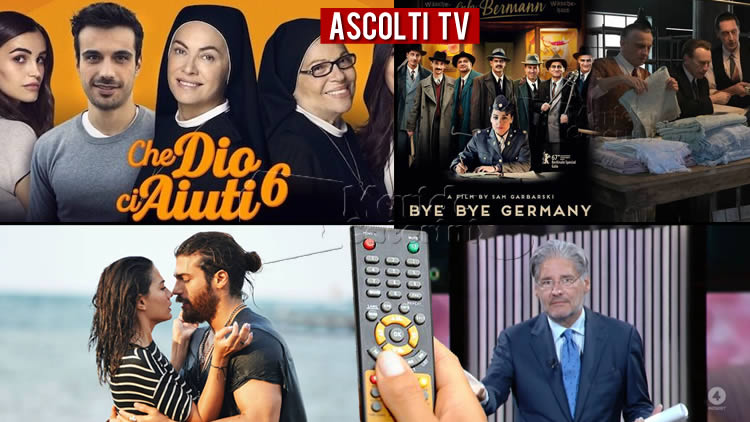 Ascolti TV giovedì 14 gennaio 2021