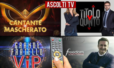 Ascolti TV venerdì 26 febbraio 2021