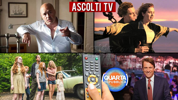 Ascolti TV lunedì 8 marzo 2021