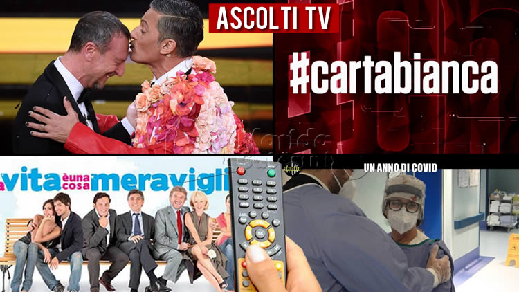 Ascolti TV martedì 2 marzo 2021