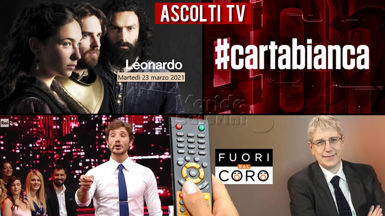 Ascolti TV martedì 23 marzo 2021