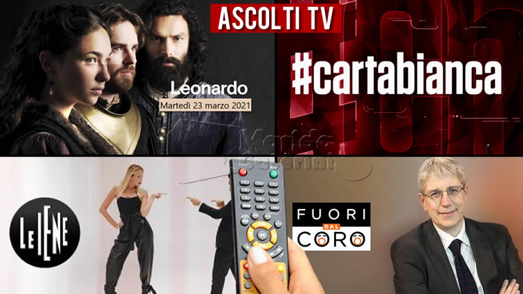 Ascolti TV martedì 30 marzo 2021