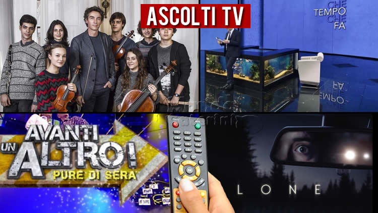 Ascolti TV domenica 25 aprile 2021