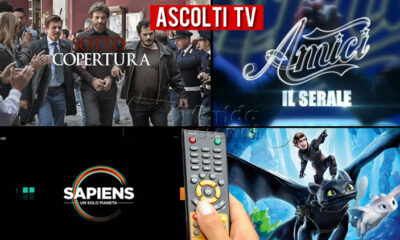 Ascolti TV sabato 24 aprile 2021