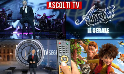 Ascolti TV sabato 3 aprile 2021
