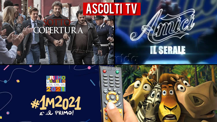 Ascolti TV sabato 1 maggio 2021