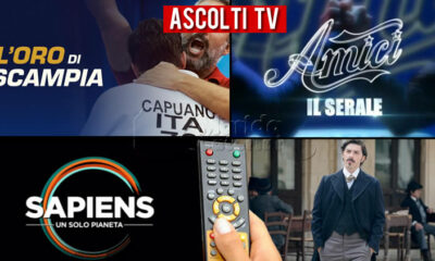 Ascolti TV sabato 8 maggio 2021