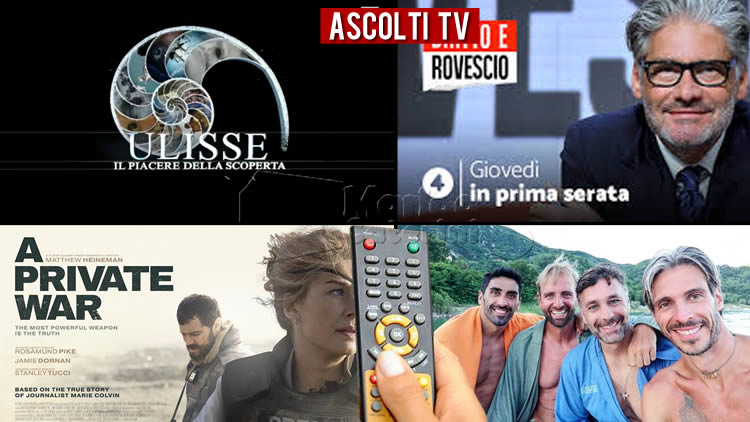 Ascolti TV giovedì 3 giugno 2021