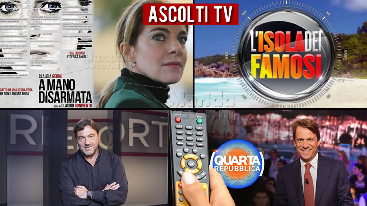 Ascolti TV lunedì 7 giugno 2021