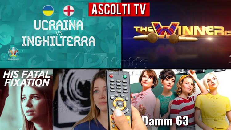 Ascolti TV sabato 3 luglio 2021