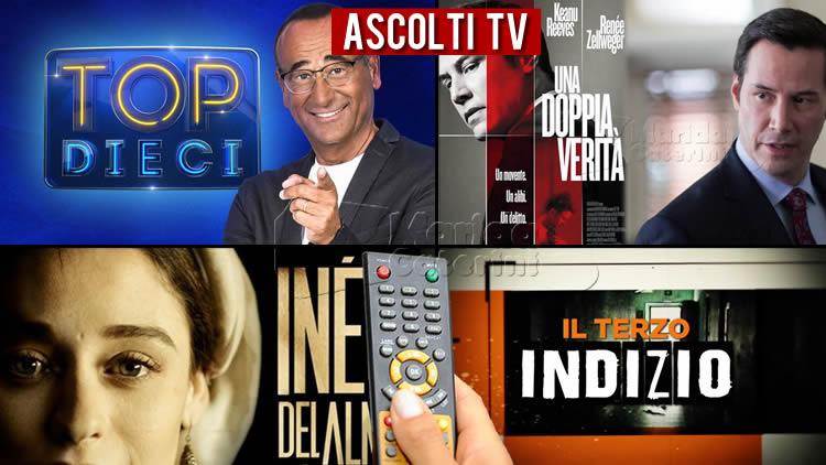 Ascolti TV venerdì 30 luglio 2021