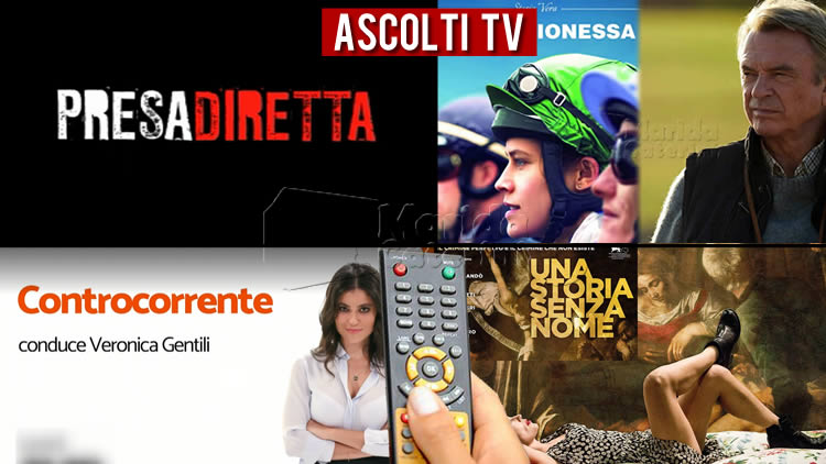Ascolti TV lunedì 30 agosto 2021