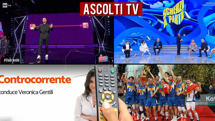 Ascolti TV domenica 19 settembre 2021