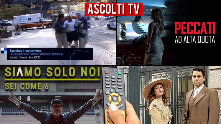 Ascolti TV sabato 11 settembre 2021