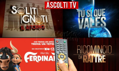 Ascolti TV sabato 18 settembre 2021