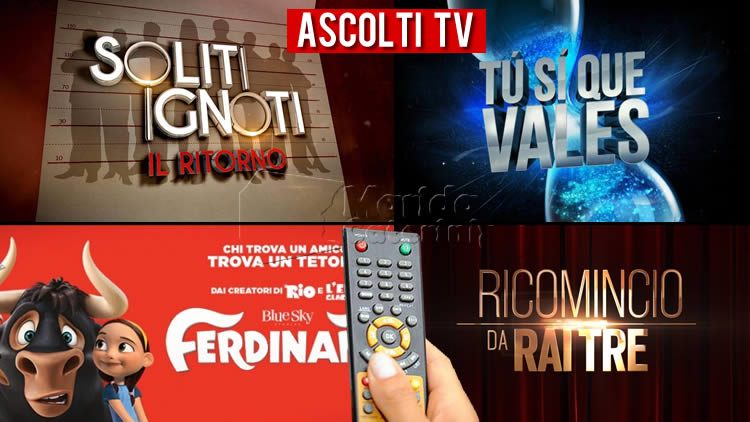 Ascolti TV sabato 18 settembre 2021