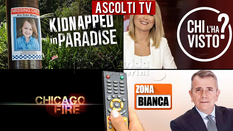 Ascolti Tv mercoledì 8 settembre 2021