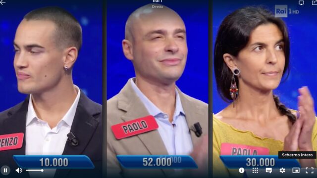 L'Eredità Rai 1 Triello gioco