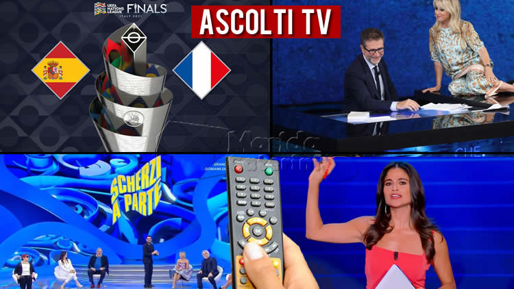 Ascolti TV domenica 10 ottobre 2021