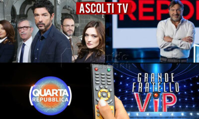 Ascolti TV lunedì 25 ottobre 2021