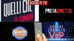 Ascolti TV lunedì 4 ottobre 2021