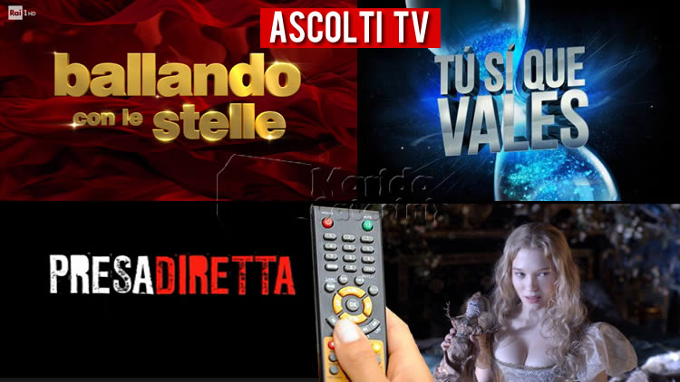 Ascolti TV sabato 23 ottobre 2021