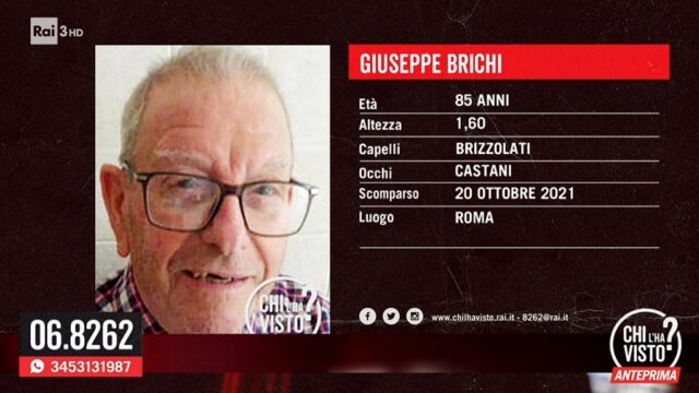 chi l ha visto 20 ottobre giuseppe brichi