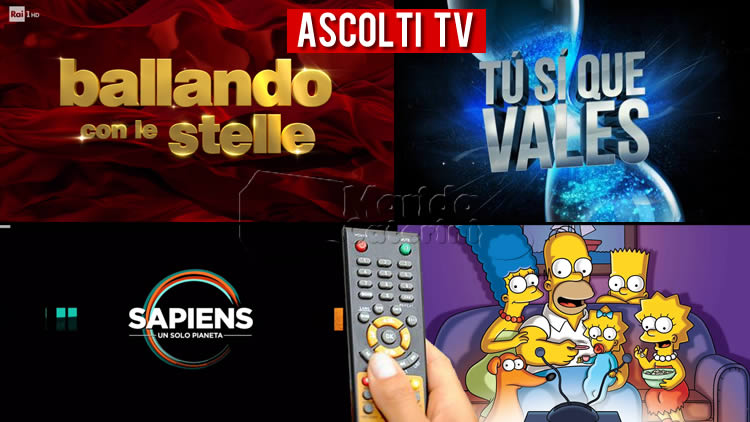 Ascolti TV sabato 13 novembre 2021