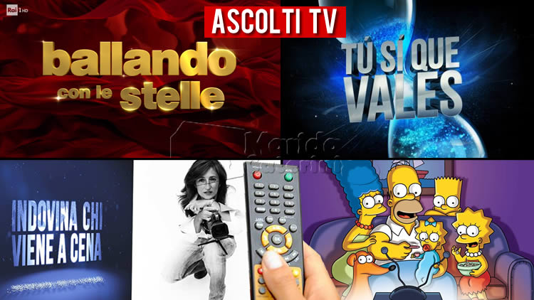 Ascolti TV sabato 6 novembre 2021