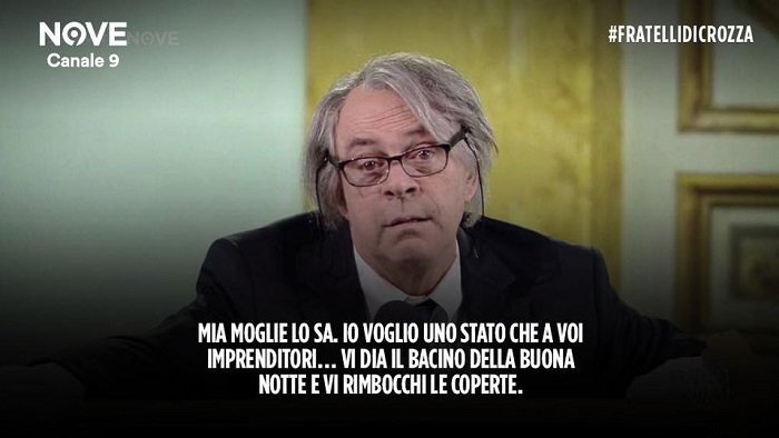 Fratelli di Crozza 12 novembre diretta Renato Brunetta