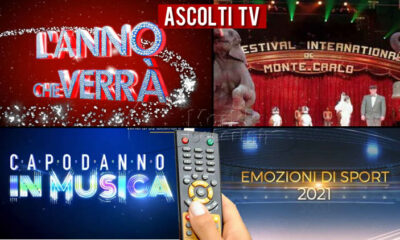 Ascolti TV venerdì 31 dicembre 2021