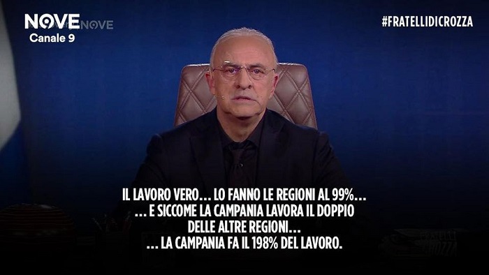 Fratelli di Crozza 3 dicembre diretta Vincenzo De Luca