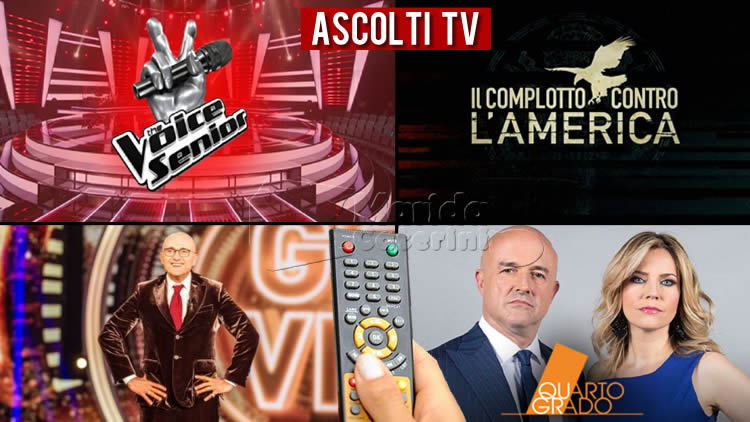 Ascolti TV venerdì 14 gennaio 2022