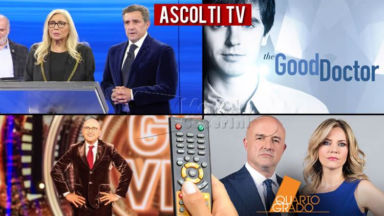 Ascolti TV venerdì 28 gennaio 2022