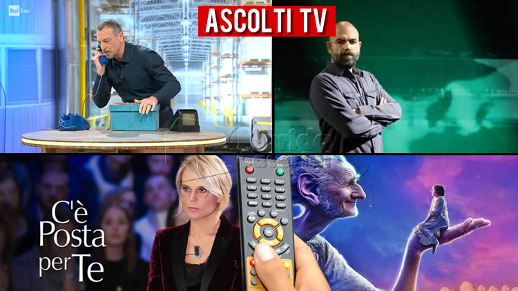 Ascolti TV sabato 19 febbraio 2022