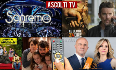 Ascolti TV venerdì 4 febbraio 2022
