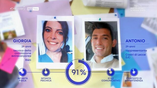 Matrimonio a prima vista Italia 16 febbraio giorgia e Antonio