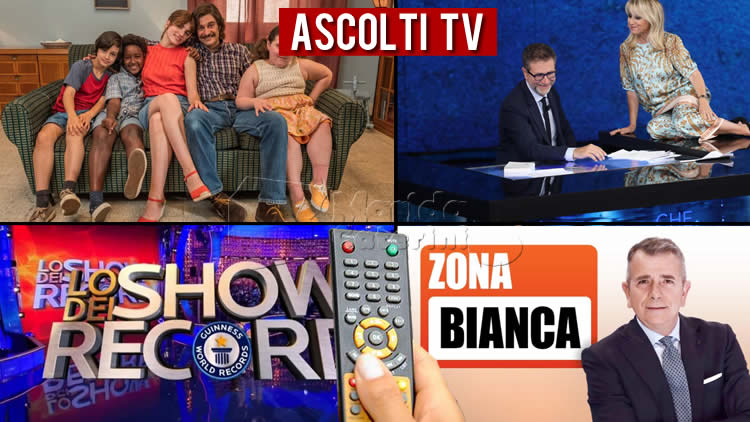 Ascolti TV domenica 6 marzo 2022