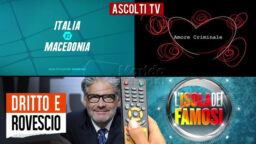 Ascolti TV giovedì 24 marzo 2022