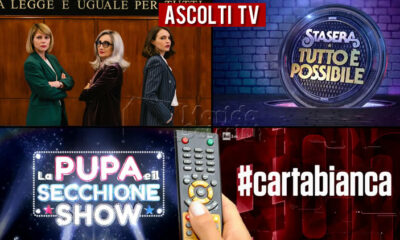 Ascolti TV martedì 22 marzo 2022