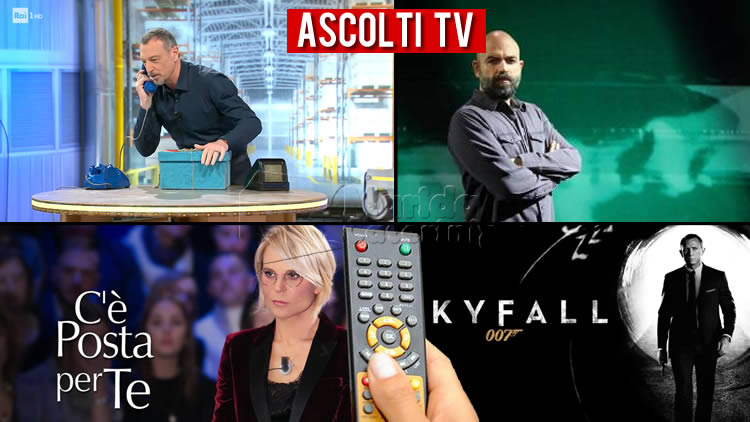 Ascolti TV sabato 5 marzo 2022