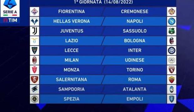 Serie A 22 23 prima giornata