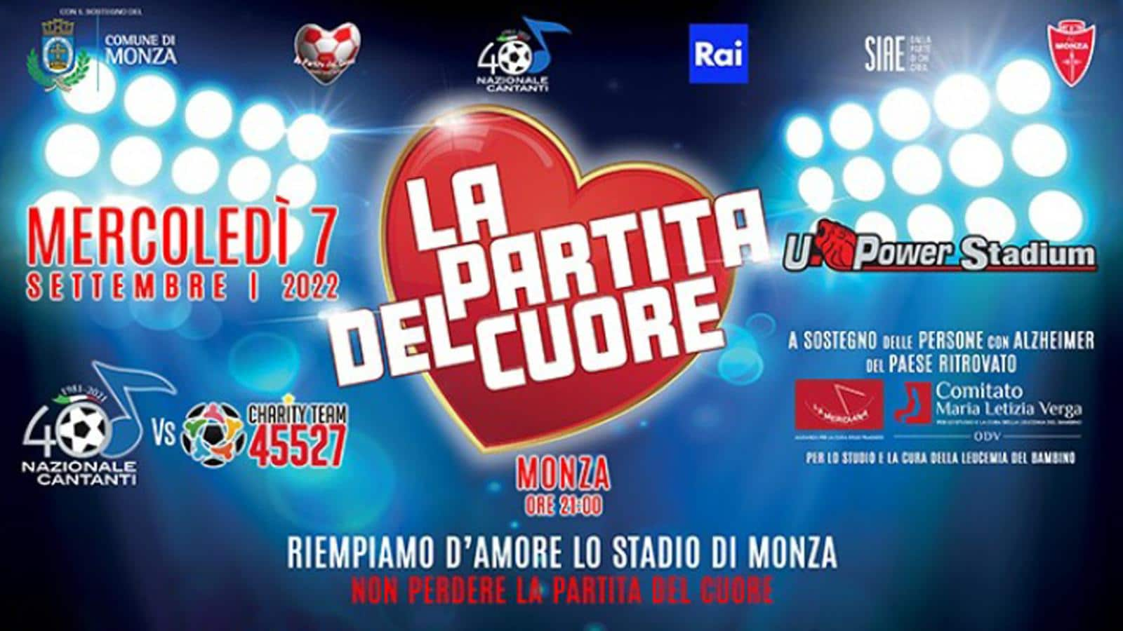 La Partita del cuore Rai 2