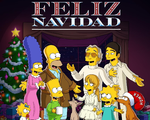 The Simpsons meet the Bocellis in Feliz Navidad