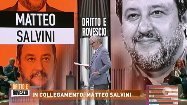 Dritto e rovescio 24 settembre Matteo Salvini