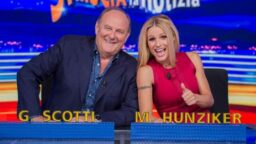 Striscia la Notizia Gerry Scotti Michelle Hunziker calendario conduttori