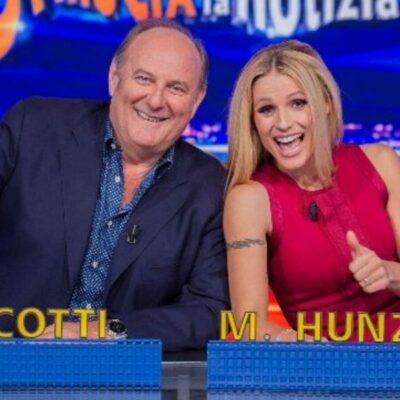 Striscia la Notizia Gerry Scotti Michelle Hunziker calendario conduttori